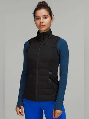 Lululemon NWT Down For It All Vest Water Repellent Vest Black Size 2 Goose Down